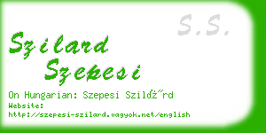 szilard szepesi business card